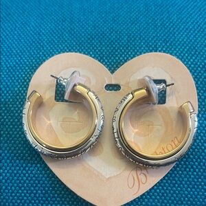 Brighton Gold and Silver Hoop Earrings